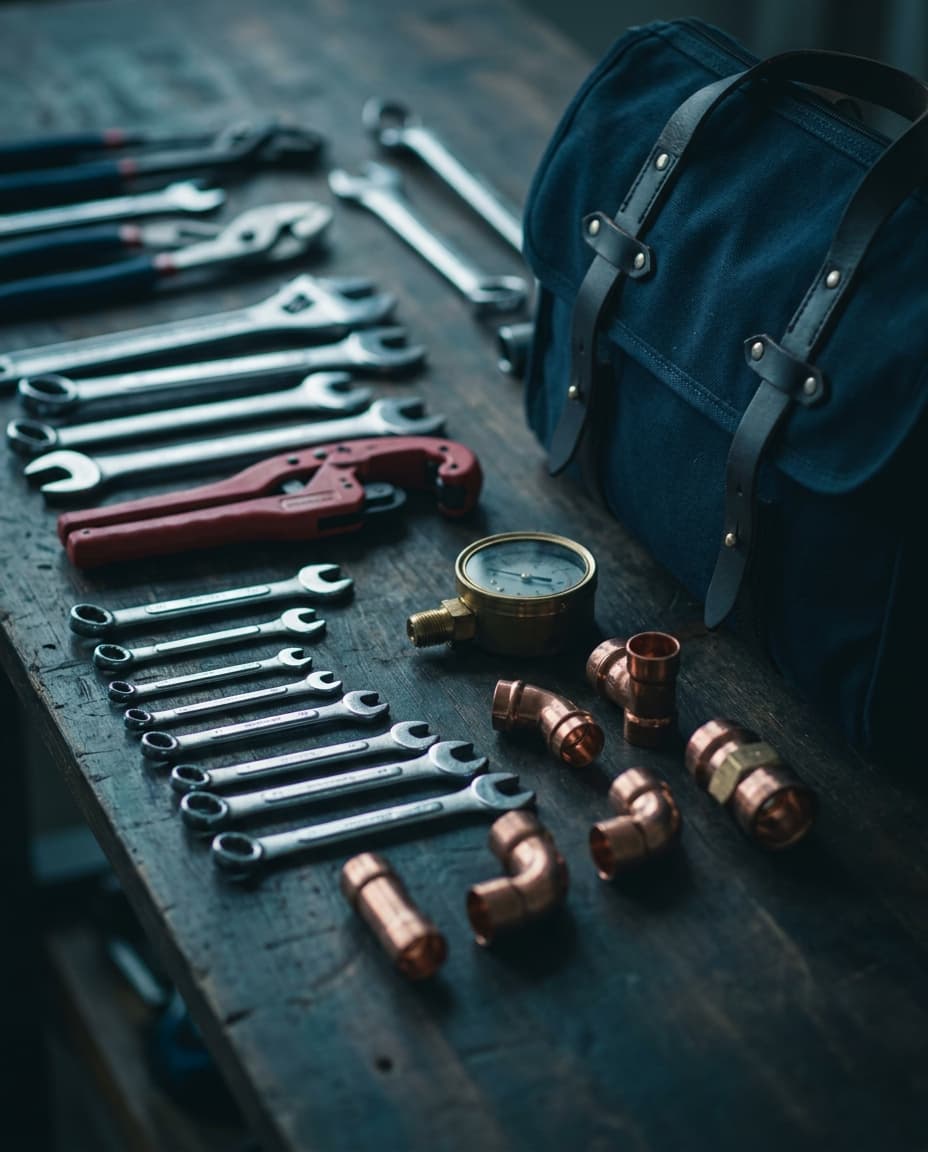 Outillage professionnel de plomberie et chauffage